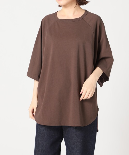 SLOBE IENA（スローブイエナ）の「強撚天竺BIGニュアンスプルオーバー【手洗い可能】◆（Tシャツ/カットソー・レディース・ブラック/ブラウン・FREE）」の12枚目の写真