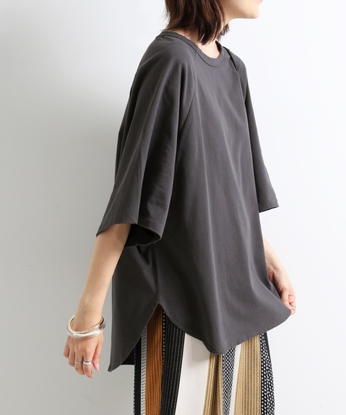 SLOBE IENA（スローブイエナ）の「強撚天竺BIGニュアンスプルオーバー【手洗い可能】◆（Tシャツ/カットソー・レディース・ブラック/ブラウン・FREE）」の21枚目の写真