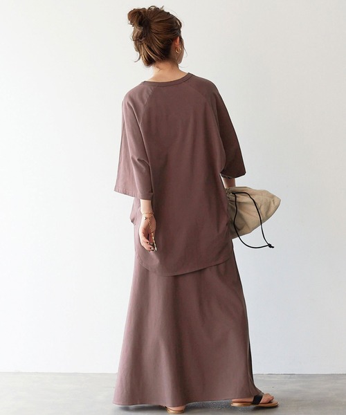 SLOBE IENA（スローブイエナ）の「強撚天竺BIGニュアンスプルオーバー【手洗い可能】◆（Tシャツ/カットソー・レディース・ブラック/ブラウン・FREE）」の10枚目の写真