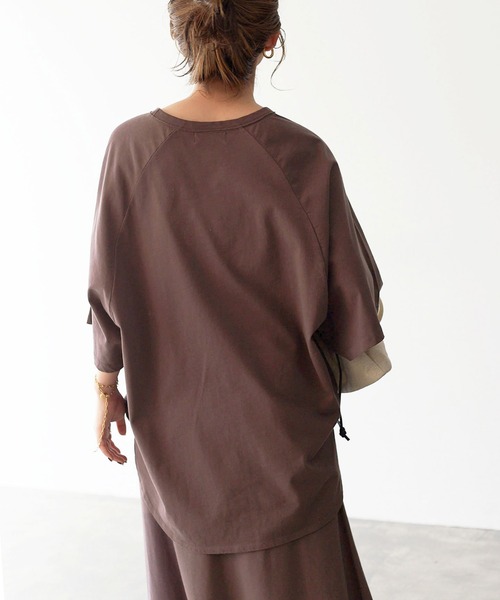 SLOBE IENA（スローブイエナ）の「強撚天竺BIGニュアンスプルオーバー【手洗い可能】◆（Tシャツ/カットソー・レディース・ブラック/ブラウン・FREE）」の22枚目の写真