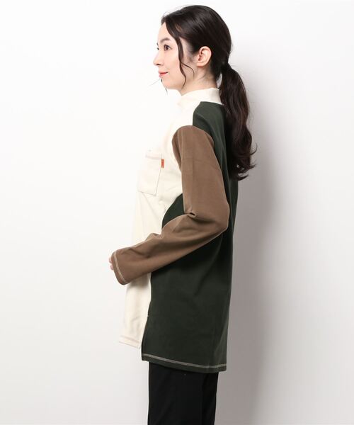 KRIFF MAYER Lady's Collection（クリフメイヤーレディースコレクション）の「もちのびハイネックロンT（Tシャツ/カットソー・レディース・ベージュ/カーキ/ナチュラル/カラフル/チャコール・MEDIUM/LARGE）」の12枚目の写真