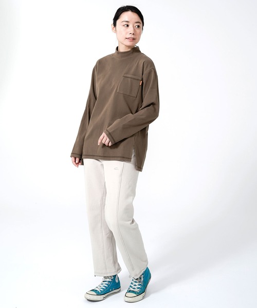 KRIFF MAYER Lady's Collection（クリフメイヤーレディースコレクション）の「もちのびハイネックロンT（Tシャツ/カットソー・レディース・ベージュ/カーキ/ナチュラル/カラフル/チャコール・MEDIUM/LARGE）」の15枚目の写真