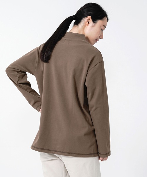 KRIFF MAYER Lady's Collection（クリフメイヤーレディースコレクション）の「もちのびハイネックロンT（Tシャツ/カットソー・レディース・ベージュ/カーキ/ナチュラル/カラフル/チャコール・MEDIUM/LARGE）」の14枚目の写真