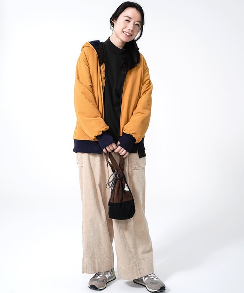 KRIFF MAYER Lady's Collection（クリフメイヤーレディースコレクション）の「もちのびハイネックロンT（Tシャツ/カットソー・レディース・ベージュ/カーキ/ナチュラル/カラフル/チャコール・MEDIUM/LARGE）」の18枚目の写真