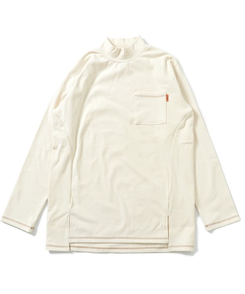 KRIFF MAYER Lady's Collection（クリフメイヤーレディースコレクション）の「もちのびハイネックロンT（Tシャツ/カットソー・レディース・ベージュ/カーキ/ナチュラル/カラフル/チャコール・MEDIUM/LARGE）」の8枚目の写真