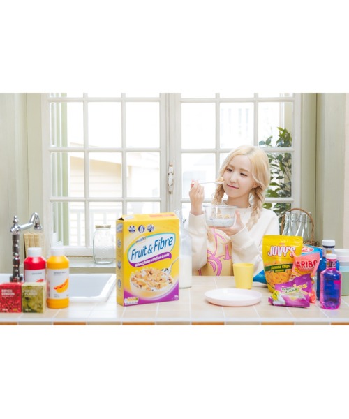 KIRSH（キルシー）の「『KIRSH X HONDA HITOMI』 BIG CHERRY SWEATSHIRTS/ビッグ チェリー ロングスリーブ スウェットシャツ（スウェット・レディース・パープル/アイボリー・FREE）」の9枚目の写真