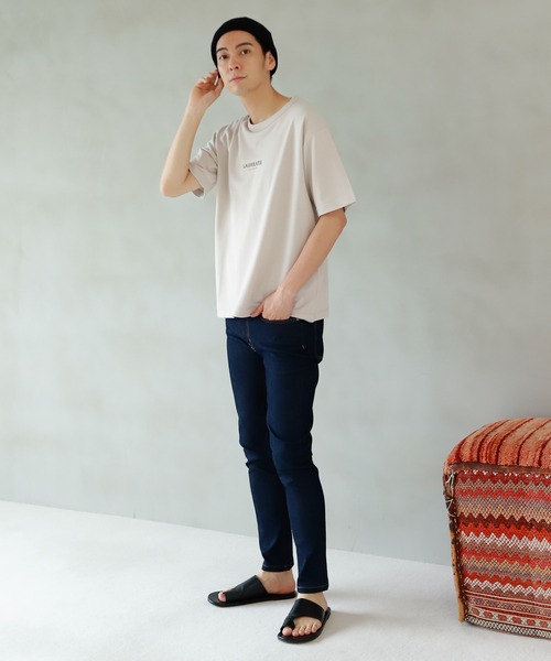 LAKOLE(ラコレ)の「プリントスウェットTシャツ / 214823(Tシャツ/カットソー・メンズ・ブラック/アイボリー/サックスブルー・MEDIUM/LARGE)」の8枚目の写真