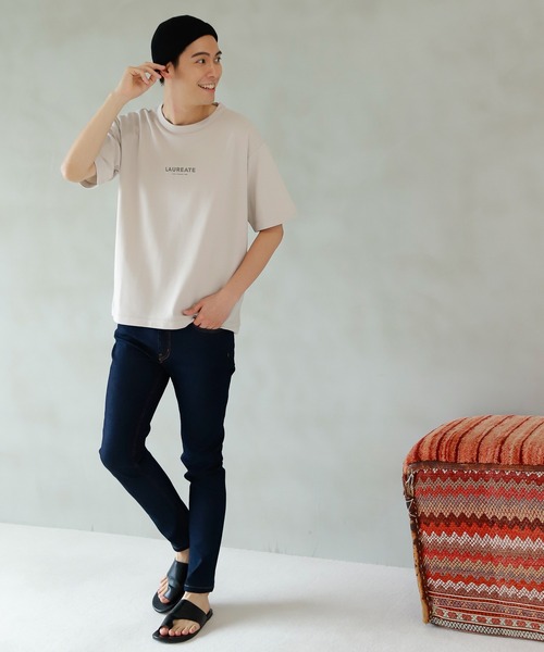 LAKOLE(ラコレ)の「プリントスウェットTシャツ / 214823(Tシャツ/カットソー・メンズ・ブラック/アイボリー/サックスブルー・MEDIUM/LARGE)」の9枚目の写真