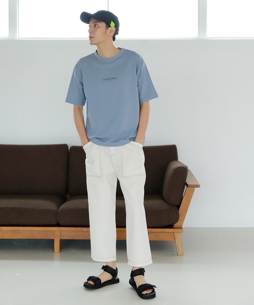 LAKOLE(ラコレ)の「プリントスウェットTシャツ / 214823(Tシャツ/カットソー・メンズ・ブラック/アイボリー/サックスブルー・MEDIUM/LARGE)」の10枚目の写真