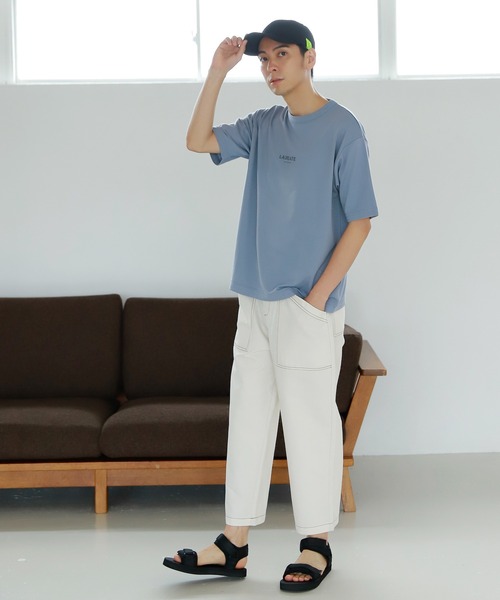 LAKOLE(ラコレ)の「プリントスウェットTシャツ / 214823(Tシャツ/カットソー・メンズ・ブラック/アイボリー/サックスブルー・MEDIUM/LARGE)」の11枚目の写真