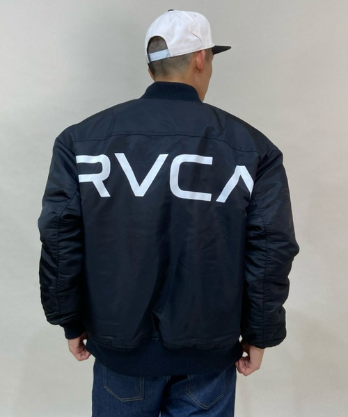 RVCA(ルーカ)の「RVCA/ルーカ リバーシブル ナイロンMA-1 BB042-766(MA-1・メンズ・ブラック/グリーン・S/M/L)」の2枚目の写真
