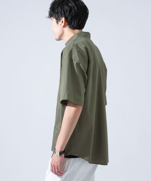 URBAN RESEARCH ROSSO MEN(アーバンリサーチロッソメン)の「『XLサイズあり』ECOVEROオーバー半袖シャツ(シャツ/ブラウス・メンズ・ブラック/グレー/カーキ・MEDIUM/LARGE/X-LARGE)」の5枚目の写真