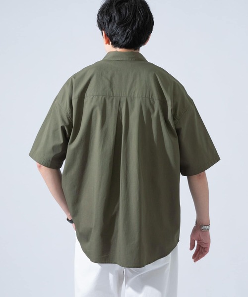 URBAN RESEARCH ROSSO MEN(アーバンリサーチロッソメン)の「『XLサイズあり』ECOVEROオーバー半袖シャツ(シャツ/ブラウス・メンズ・ブラック/グレー/カーキ・MEDIUM/LARGE/X-LARGE)」の6枚目の写真