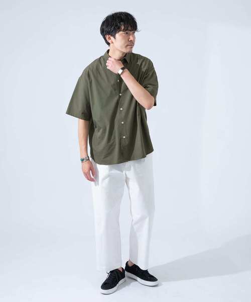 URBAN RESEARCH ROSSO MEN(アーバンリサーチロッソメン)の「『XLサイズあり』ECOVEROオーバー半袖シャツ(シャツ/ブラウス・メンズ・ブラック/グレー/カーキ・MEDIUM/LARGE/X-LARGE)」の7枚目の写真