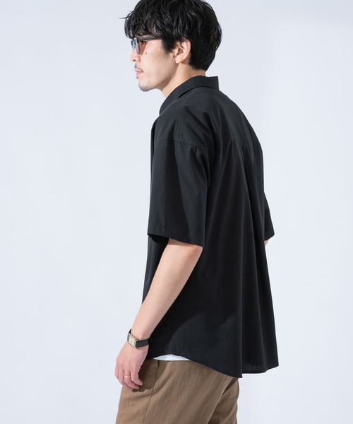 URBAN RESEARCH ROSSO MEN(アーバンリサーチロッソメン)の「『XLサイズあり』ECOVEROオーバー半袖シャツ(シャツ/ブラウス・メンズ・ブラック/グレー/カーキ・MEDIUM/LARGE/X-LARGE)」の12枚目の写真