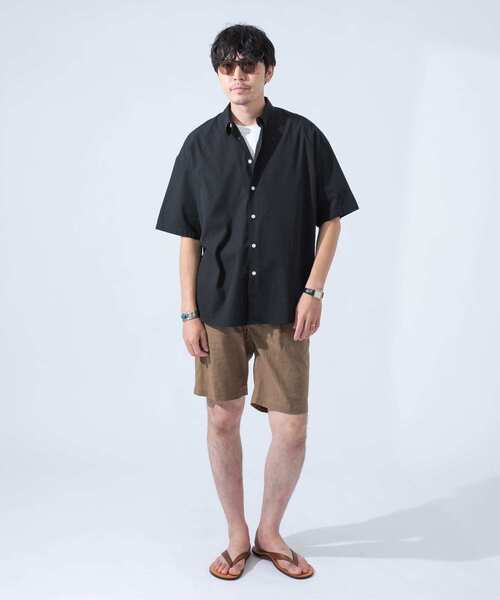 URBAN RESEARCH ROSSO MEN(アーバンリサーチロッソメン)の「『XLサイズあり』ECOVEROオーバー半袖シャツ(シャツ/ブラウス・メンズ・ブラック/グレー/カーキ・MEDIUM/LARGE/X-LARGE)」の14枚目の写真
