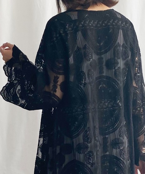 GeeRA(ジーラ)の「パネルレースガウン(ベスト・レディース・ブラック/オフホワイト・LARGE/MEDIUM)」の13枚目の写真