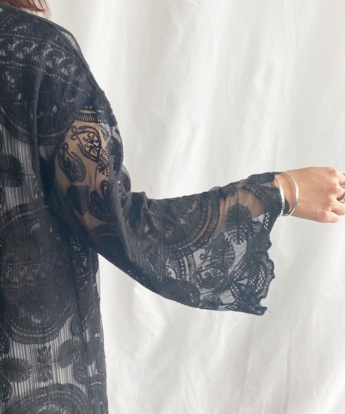 GeeRA(ジーラ)の「パネルレースガウン(ベスト・レディース・ブラック/オフホワイト・LARGE/MEDIUM)」の9枚目の写真