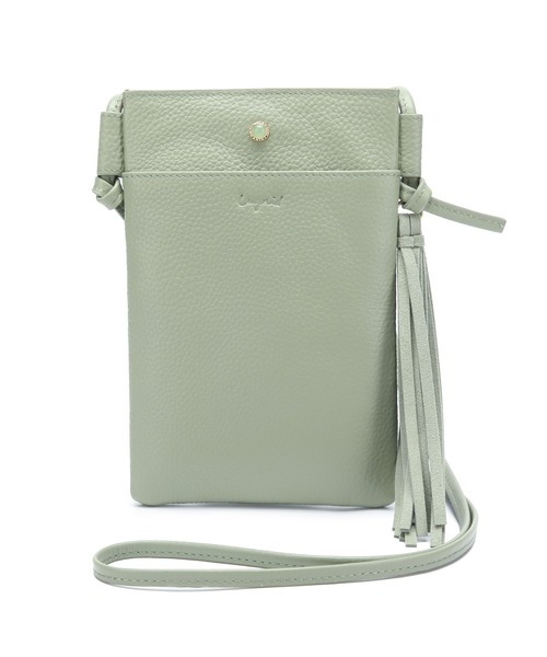 Ungrid（アングリッド）の「【Ungrid/アングリッド】牛革天然石ブローチタッセル　マルチポシェット（ショルダーバッグ・レディース・カーキ/ベージュ/グレー/ミント/ダークグリーン/ライトグリーン/ダークブルー/ターコイズブルー/ベージュ系その他/ブラック/オリーブ/ワイン/ピンク/キャメル/マスタード/アイボリー/ブルー系その他・FREE）」の8枚目の写真