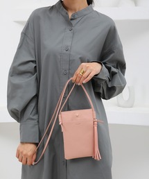 【Ungrid/アングリッド】牛革天然石ブローチタッセル　マルチポシェット