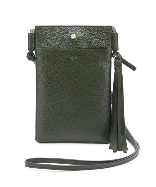 Ungrid（アングリッド）の「【Ungrid/アングリッド】牛革天然石ブローチタッセル　マルチポシェット（ショルダーバッグ・レディース・カーキ/ベージュ/グレー/ミント/ダークグリーン/ライトグリーン/ダークブルー/ターコイズブルー/ベージュ系その他/ブラック/オリーブ/ワイン/ピンク/キャメル/マスタード/アイボリー/ブルー系その他・FREE）」の7枚目の写真