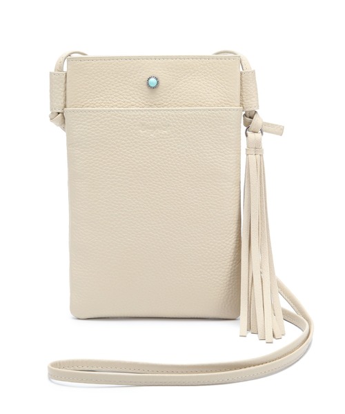 Ungrid（アングリッド）の「【Ungrid/アングリッド】牛革天然石ブローチタッセル　マルチポシェット（ショルダーバッグ・レディース・カーキ/ベージュ/グレー/ミント/ダークグリーン/ライトグリーン/ダークブルー/ターコイズブルー/ベージュ系その他/ブラック/オリーブ/ワイン/ピンク/キャメル/マスタード/アイボリー/ブルー系その他・FREE）」の21枚目の写真