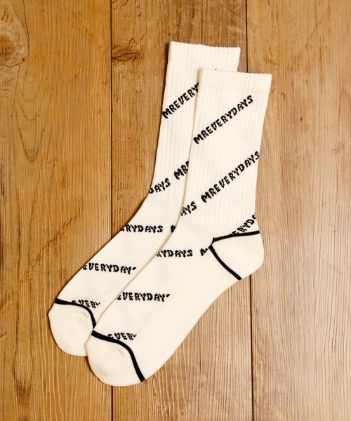 MR.EVERYDAY`S（ミスターエブリデイズ）の「MR.EVERYDAY’S ミスターエブリデイズ / ロングソックス 靴下 日本製ロゴソックス (MR.EVERYDAY'S) / MR-E101-105（ソックス/靴下・メンズ・ブラック/グリーン系その他/ホワイト/ピンク・FREE）」の3枚目の写真