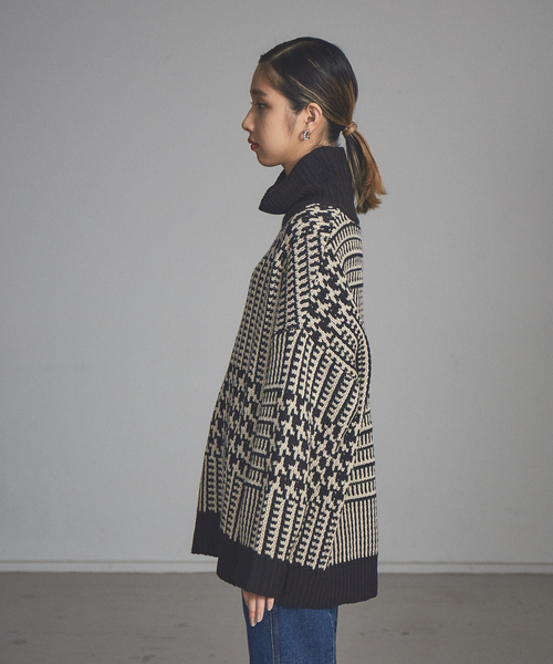 NOMINE(ノミネ)の「【展開店舗限定】ビッグチェックニット(ニット/セーター・レディース・ブラック/イエロー/グリーン・フリー)」の20枚目の写真