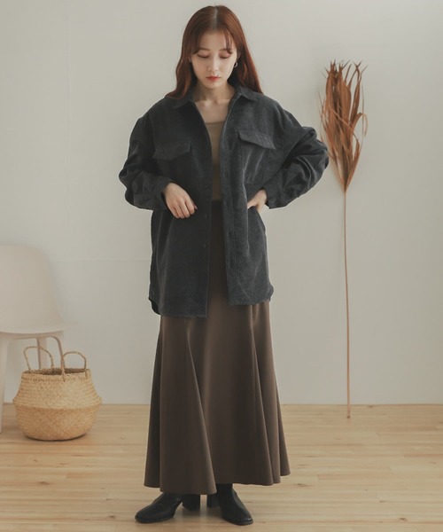 SENSE OF PLACE by URBAN RESEARCH（センスオブプレイスバイアーバンリサーチ）の「『セットアップ対応』コーデュロイルーズシャツ（シャツ/ブラウス・メンズ・パープル/ライトベージュ/ブルー/チャコールグレー・LARGE/MEDIUM）」の17枚目の写真