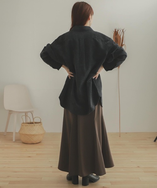 SENSE OF PLACE by URBAN RESEARCH（センスオブプレイスバイアーバンリサーチ）の「『セットアップ対応』コーデュロイルーズシャツ（シャツ/ブラウス・メンズ・パープル/ライトベージュ/ブルー/チャコールグレー・LARGE/MEDIUM）」の8枚目の写真