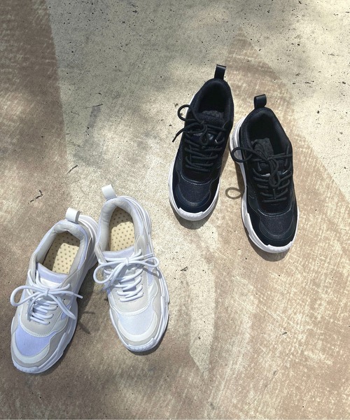 prose verse（プロズヴェール）の「《ZOZO・店舗限定》厚底ダッドスニーカー（スニーカー・レディース・ブラック/アイボリー・SMALL/MEDIUM/LARGE/LL）」の12枚目の写真