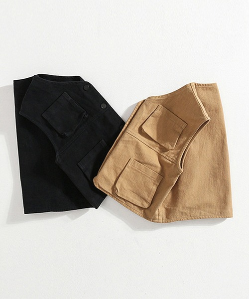 aimoha(アイモハ)の「【aimoha-KIDS-】【新作】韓国子供服 ビッグポケットアメカジワークベスト(ベスト・キッズ・ブラック/ベージュ・90/100/110/120/130/140)」の17枚目の写真