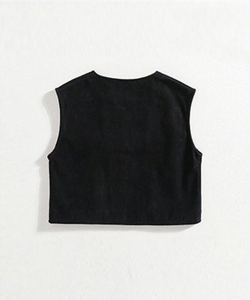 aimoha(アイモハ)の「【aimoha-KIDS-】【新作】韓国子供服 ビッグポケットアメカジワークベスト(ベスト・キッズ・ブラック/ベージュ・90/100/110/120/130/140)」の12枚目の写真