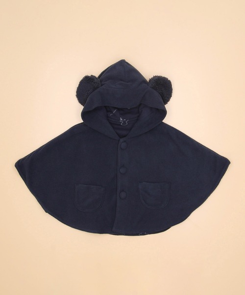 COMME CA ISM(コムサイズム)の「耳付き リバーシブルマント(60-80cm)(その他ベビー用品・キッズ・ベージュ/ピンク/ネイビー・60-80cm)」の3枚目の写真