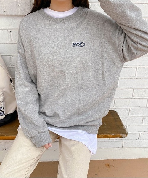 SONA（ソナ）の「SONYUNARA MCNロゴプリントトレーナー（スウェット・レディース・ライトブルー/ブラック/グレー・FREE）」の8枚目の写真