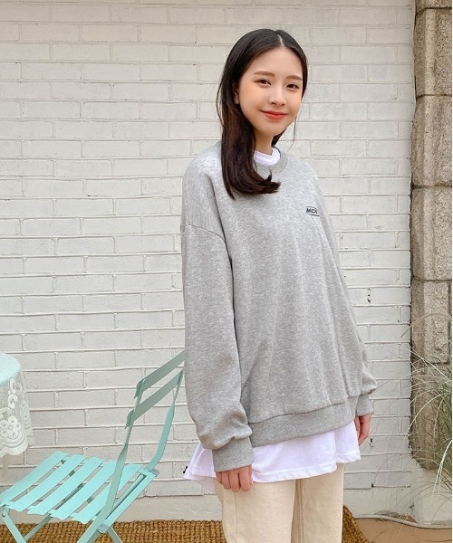 SONA（ソナ）の「SONYUNARA MCNロゴプリントトレーナー（スウェット・レディース・ライトブルー/ブラック/グレー・FREE）」の13枚目の写真