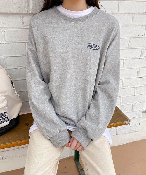 SONA（ソナ）の「SONYUNARA MCNロゴプリントトレーナー（スウェット・レディース・ライトブルー/ブラック/グレー・FREE）」の7枚目の写真