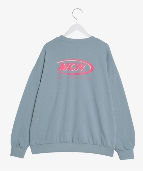 SONA（ソナ）の「SONYUNARA MCNロゴプリントトレーナー（スウェット・レディース・ライトブルー/ブラック/グレー・FREE）」の4枚目の写真