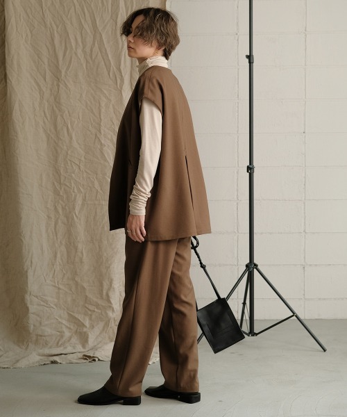 Bab（バブ）の「【WEB限定】カラーレスベスト / セットアップ（ベスト・レディース・ベージュ/ブラウン/カーキ・M）」の11枚目の写真