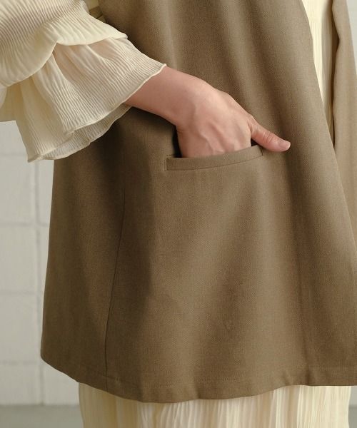 Bab（バブ）の「【WEB限定】カラーレスベスト / セットアップ（ベスト・レディース・ベージュ/ブラウン/カーキ・M）」の12枚目の写真