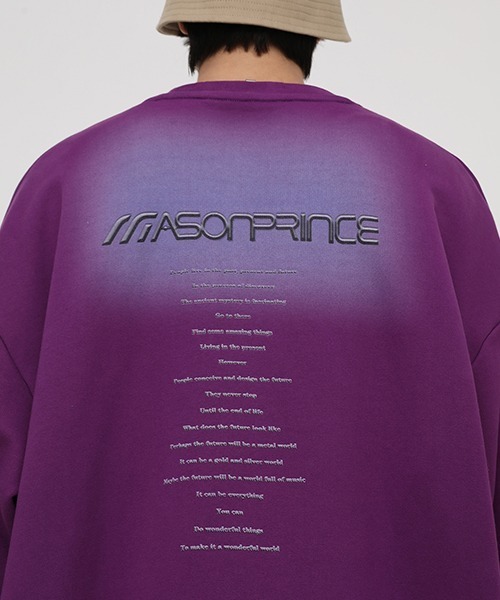 MASONPRINCE（メイソンプリンス）の「【MASONPRINCE】4 color oversized band motif sweatshirt WY6046（スウェット・メンズ・パープル/ブラック/グレー/ブルー・M/S/L）」の10枚目の写真
