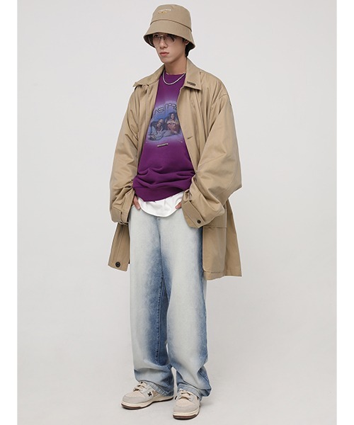 MASONPRINCE（メイソンプリンス）の「【MASONPRINCE】4 color oversized band motif sweatshirt WY6046（スウェット・メンズ・パープル/ブラック/グレー/ブルー・M/S/L）」の13枚目の写真