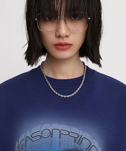 MASONPRINCE（メイソンプリンス）の「【MASONPRINCE】4 color oversized band motif sweatshirt WY6046（スウェット・メンズ・パープル/ブラック/グレー/ブルー・M/S/L）」の14枚目の写真