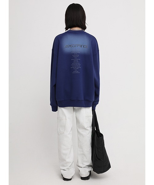 MASONPRINCE（メイソンプリンス）の「【MASONPRINCE】4 color oversized band motif sweatshirt WY6046（スウェット・メンズ・パープル/ブラック/グレー/ブルー・M/S/L）」の19枚目の写真