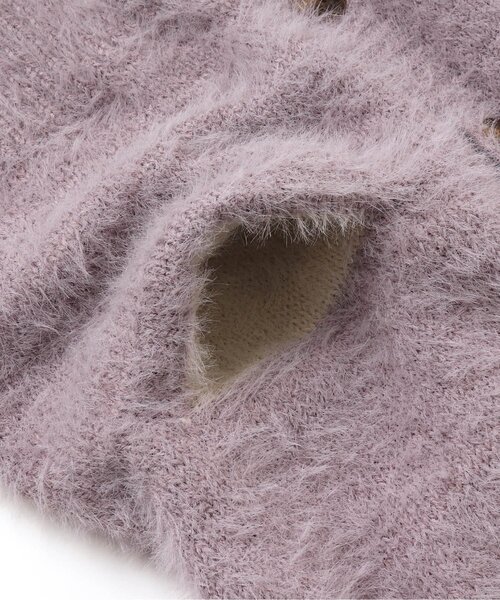 BREEZE（ブリーズ）の「ふわふわニットカーディガン（カーディガン/ボレロ・キッズ・アイボリー/ラベンダー・120/90/140/100）」の5枚目の写真