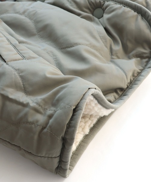 andme（アンドミー）の「2wayリバーシブルノーカラーボア コート（ノーカラーコート・レディース・ブラック/アイボリー/ライトカーキ・M）」の19枚目の写真