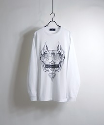 ILL'S（イルズ）の「ILL'S / イルズ ファイヤー / イーグル プリントビッグロンT（Tシャツ/カットソー・メンズ）」