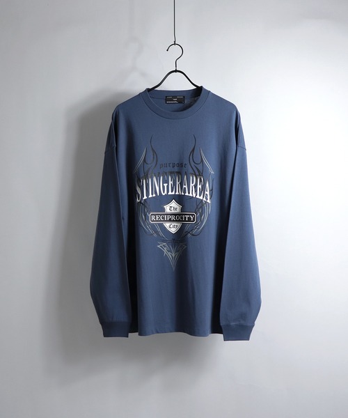 ILL'S(イルズ)の「ILL'S / イルズ ファイヤー / イーグル プリントビッグロンT(Tシャツ/カットソー・メンズ・ホワイト/ホワイト系その他/ブラック/ブラック系その他/チャコールグレー/ブルー・M/L)」の14枚目の写真