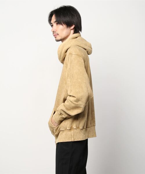 LES TIEN（レスティエン）の「LES TIEN(レス ティエン)CROPPED PK FLEECE WASH（パーカー・メンズ・パープル/イエロー・MEDIUM/SMALL/LARGE）」の4枚目の写真