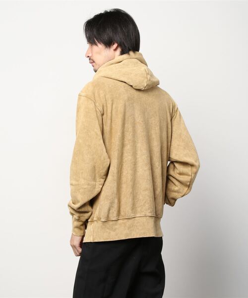 LES TIEN（レスティエン）の「LES TIEN(レス ティエン)CROPPED PK FLEECE WASH（パーカー・メンズ・パープル/イエロー・MEDIUM/SMALL/LARGE）」の3枚目の写真
